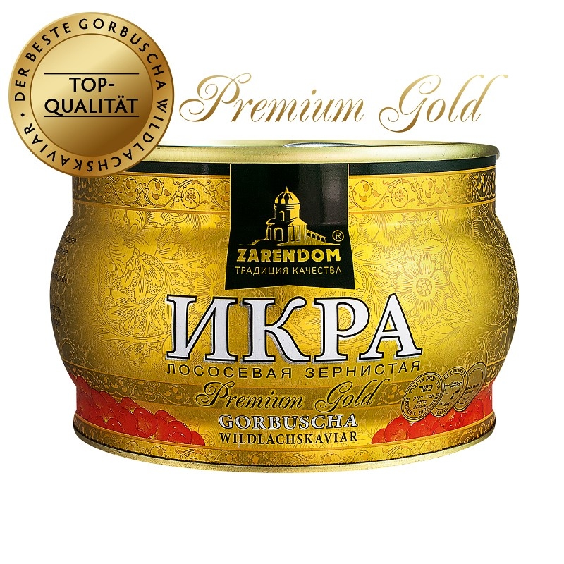 Gorbuscha Lachskaviar Zarendom® Premium Gold 400 g Dose Gorbuscha Lachskaviar Zarendom® Premium Gold 400 g Dose