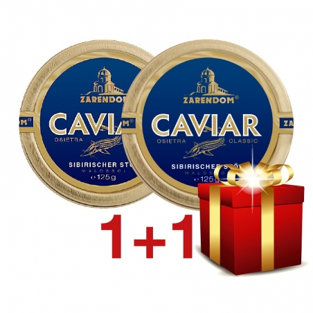 1+1 Zarendom® Kaviar vom Sibirischen Stör 125g