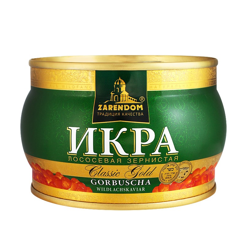 Zarendom Aktion. Gorbuscha Lachskaviar Classic Gold 400 g. 3 € Rabatt. Aktion gilt bis zum 23.11.19.