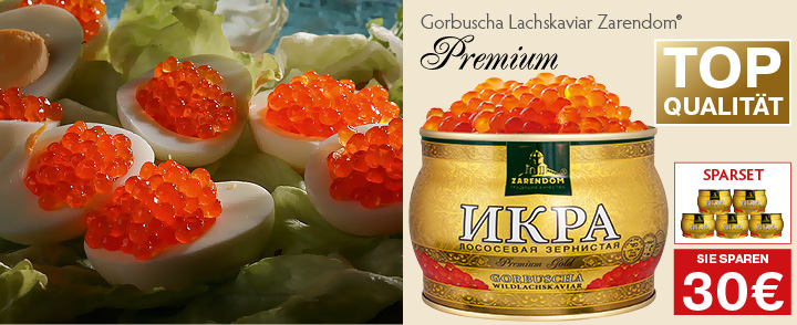 Angebot 2. Gorbuscha Kaviar Zarendom® Premium Gold. 400g nur 21,80€
